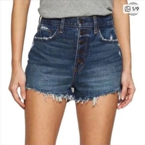 Abercrombie & Fitch Blue High Rise Mom Shorts